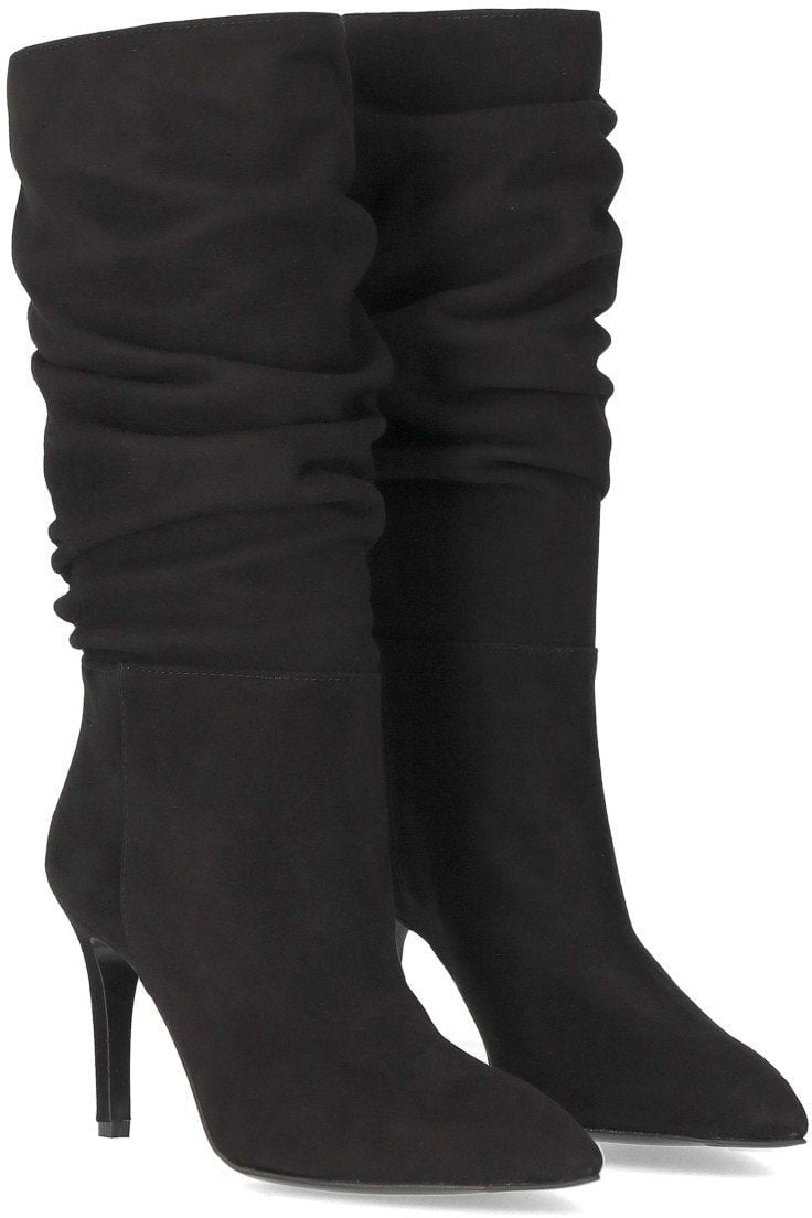 Via Roma 15 VIA ROMA 15 SUEDE HEELED ANKLE BOOT Zwart