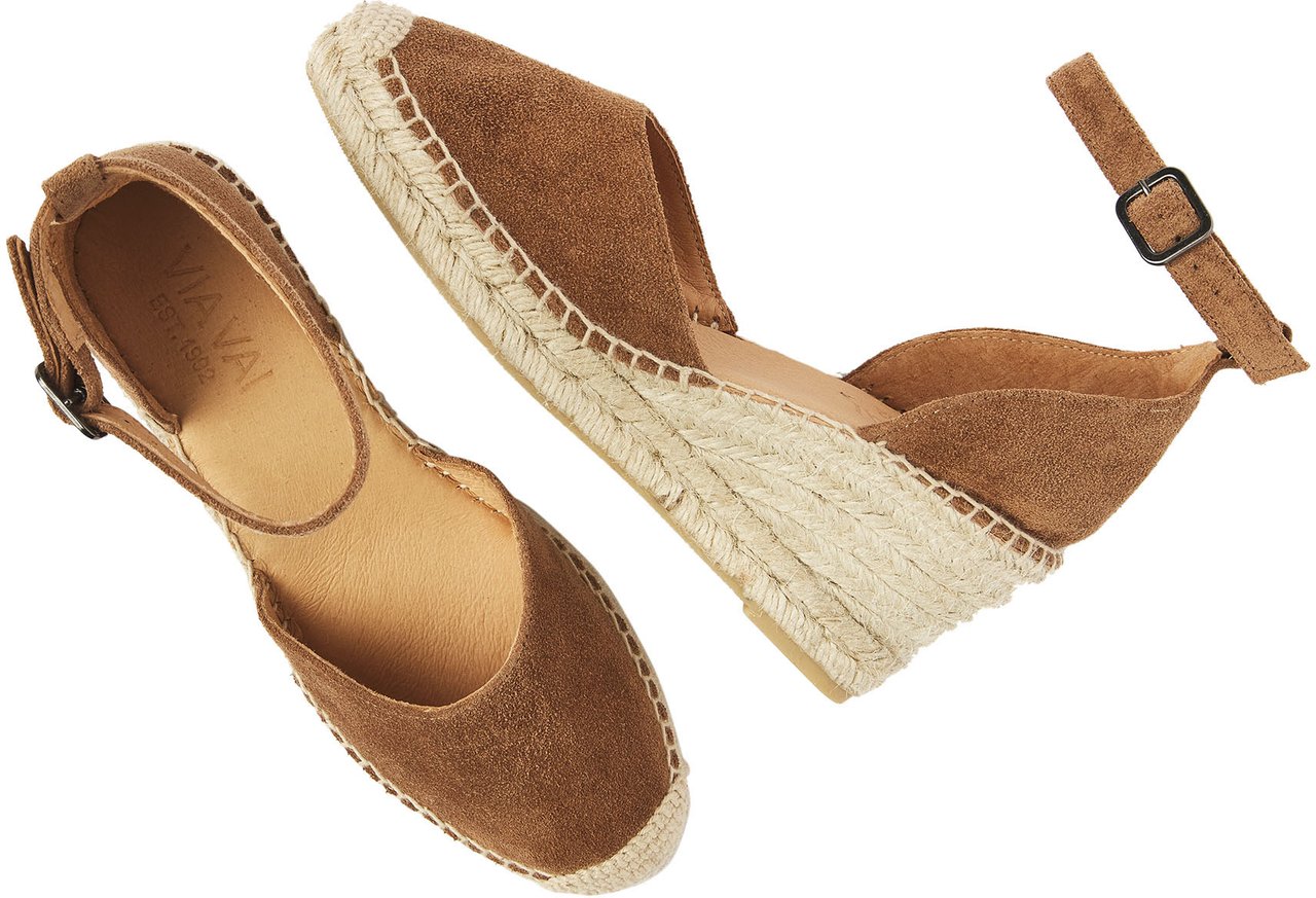 VIA VAI Flora Braid Espadrilles Bruin