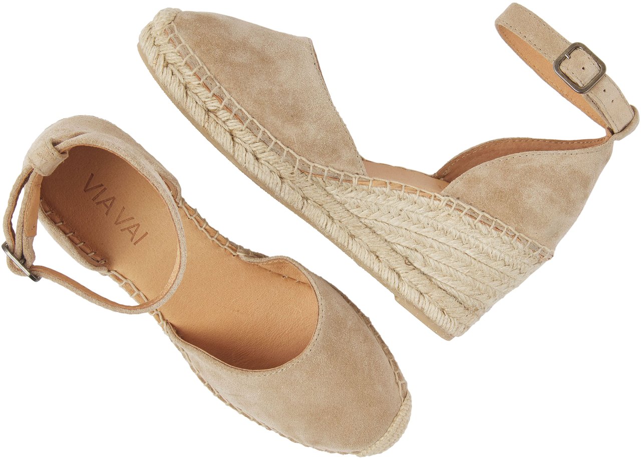 VIA VAI Flora Braid Espadrilles Beige
