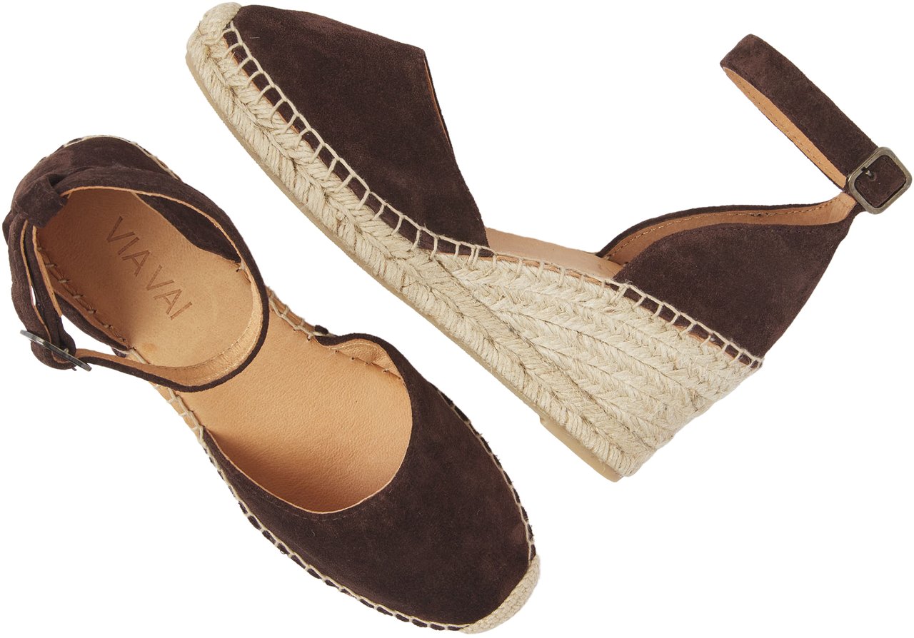 VIA VAI Flora Braid Espadrilles Bruin