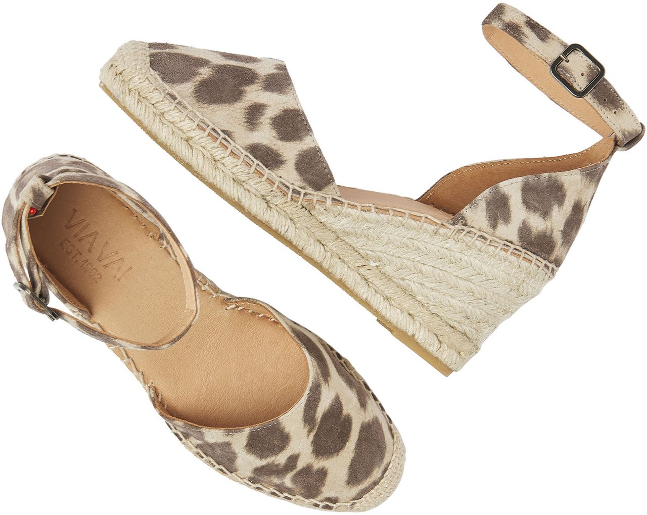 VIA VAI Flora Braid Espadrilles Dierenprint