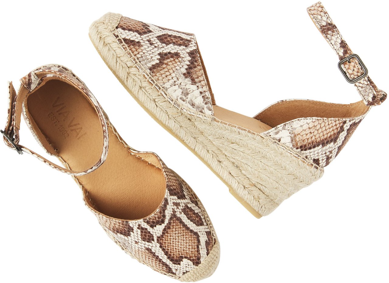 VIA VAI Flora Braid Espadrilles Dierenprint