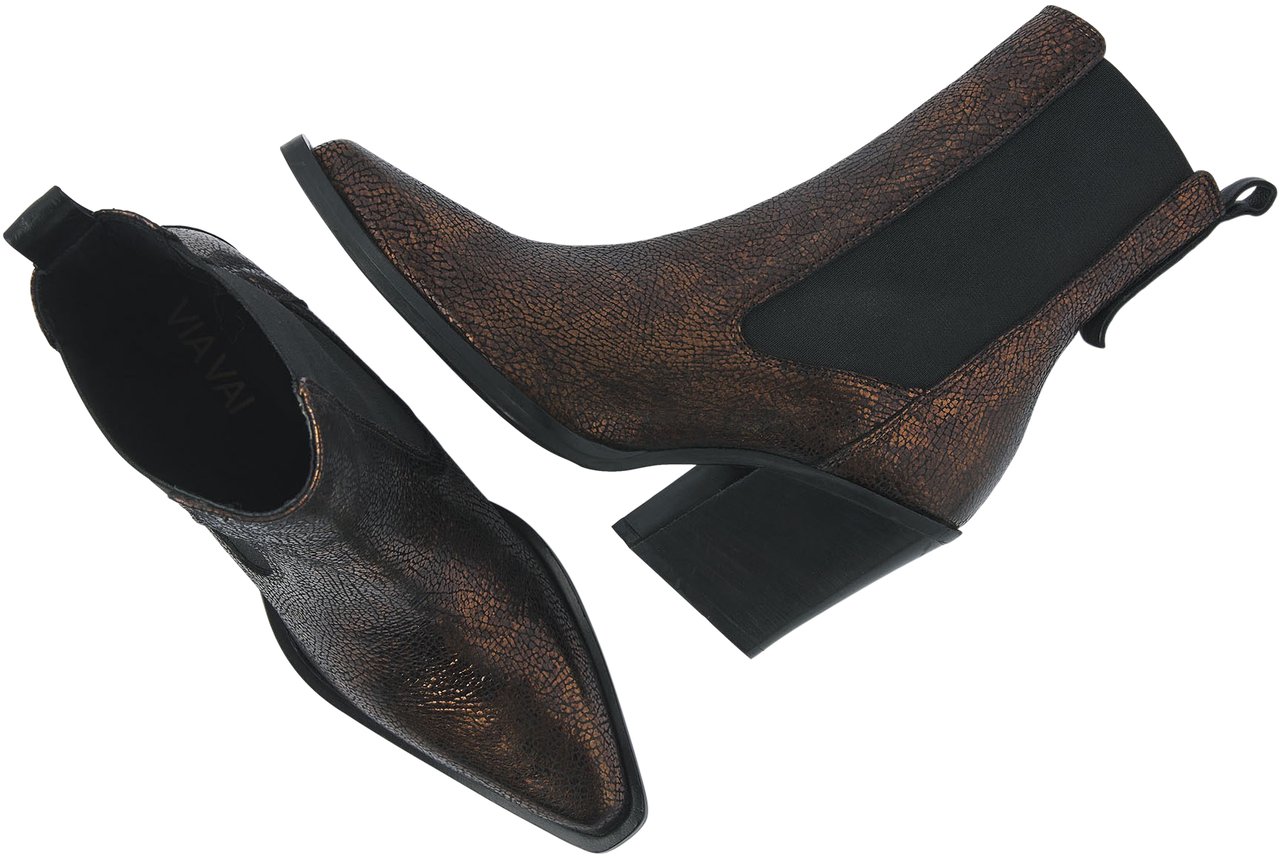 VIA VAI Gioia Flynn Enkellaarsjes Metallic