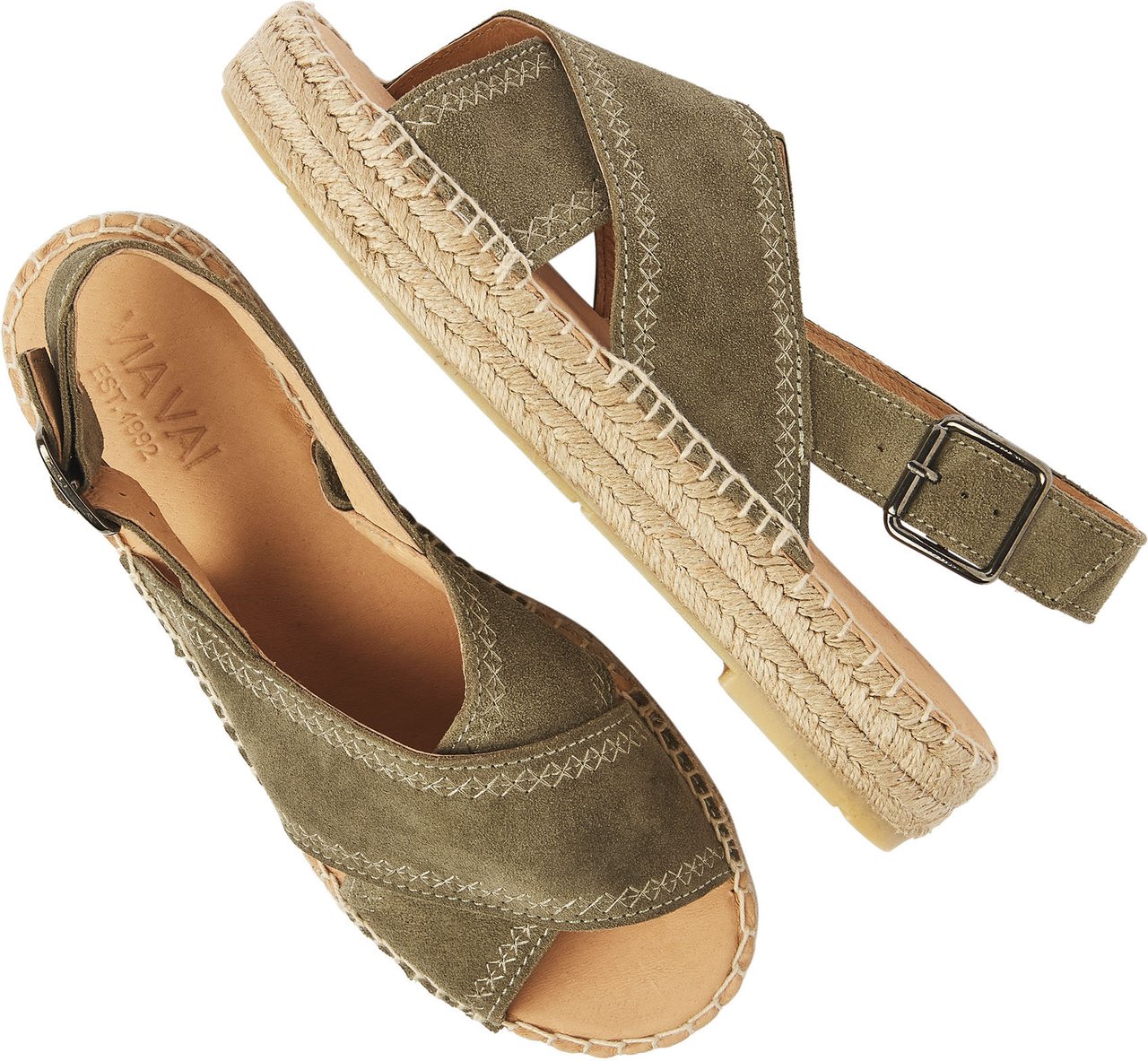VIA VAI Mondi Sun Espadrilles Groen