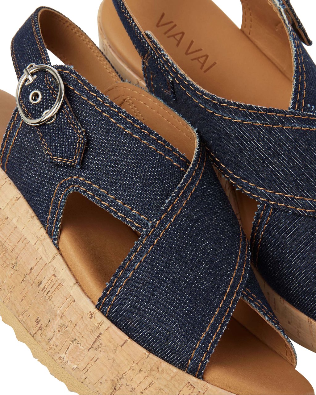 VIA VAI Sissel Capri Sandalen Blauw