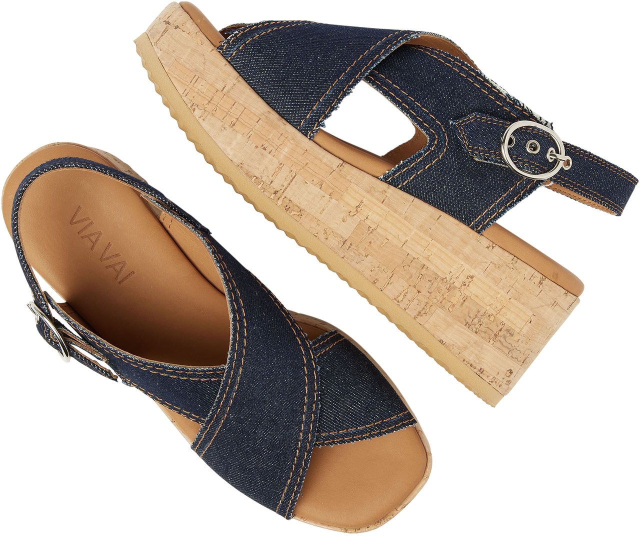 VIA VAI Sissel Capri Sandalen Blauw