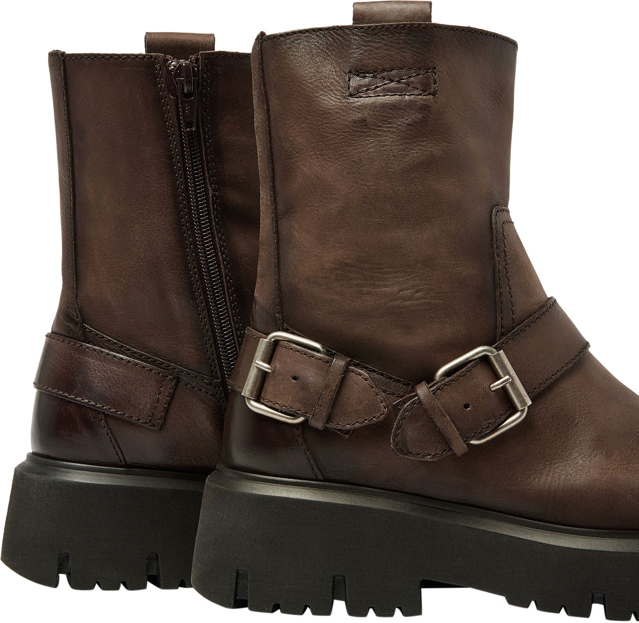 VIA VAI Ziva Jagger Biker boots Bruin