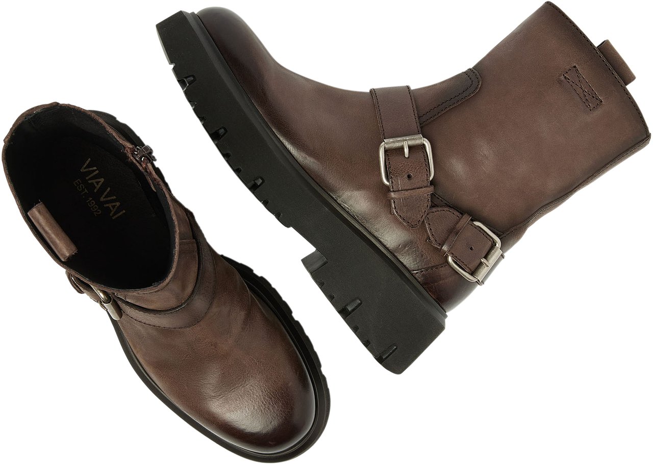 VIA VAI Ziva Jagger Biker boots Bruin