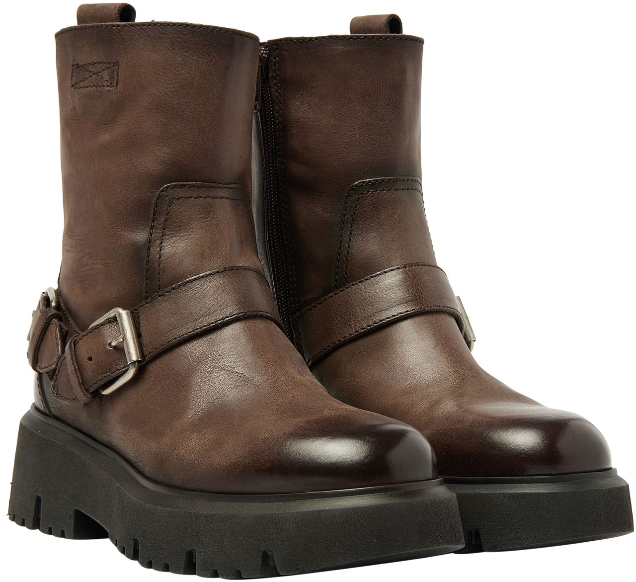 VIA VAI Ziva Jagger Biker boots Bruin