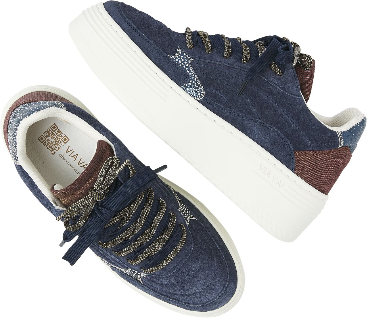 VIA VAI Isa Josie Sneakers Blauw