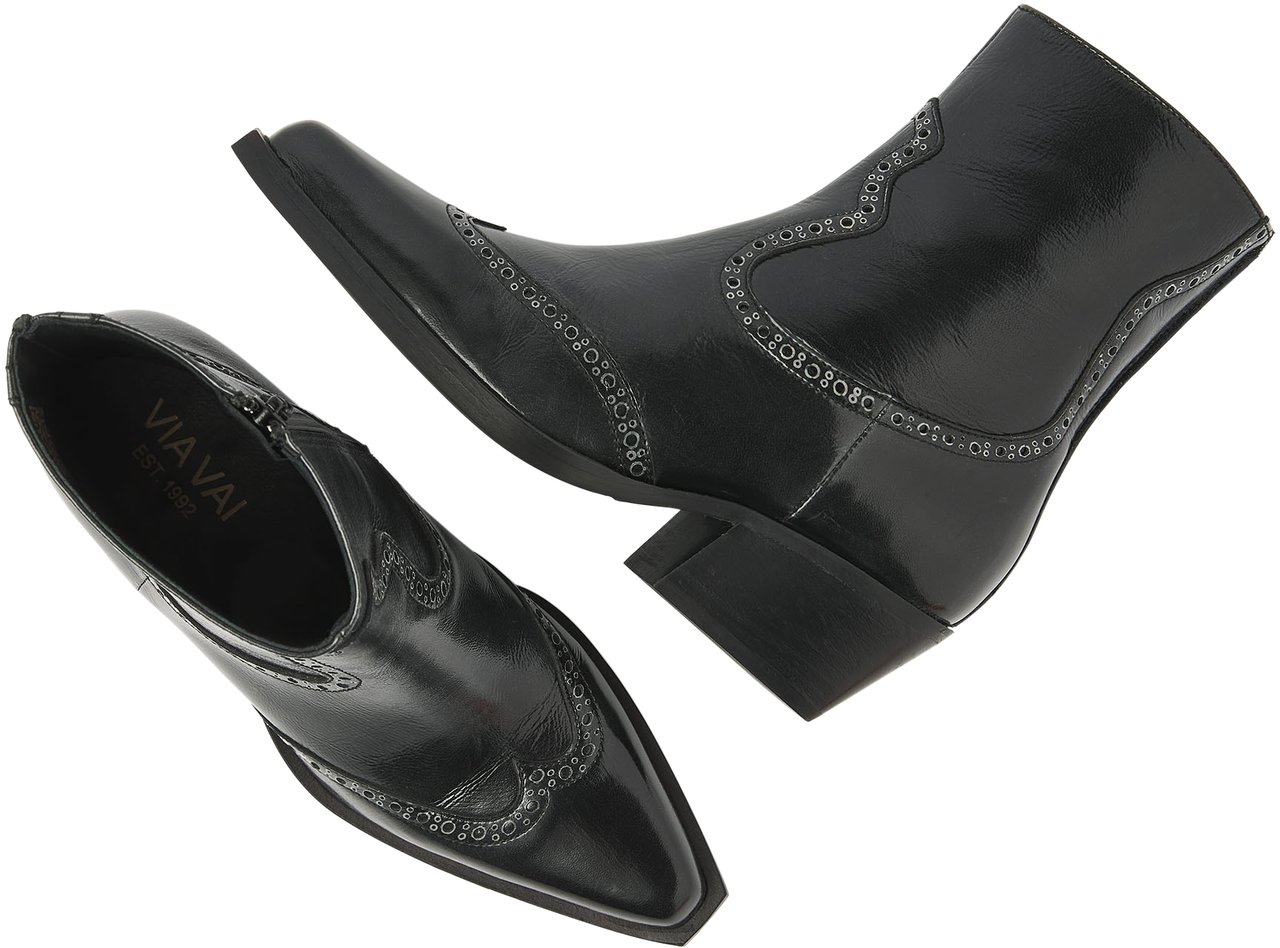 VIA VAI Do Aiden Enkellaarsjes Zwart