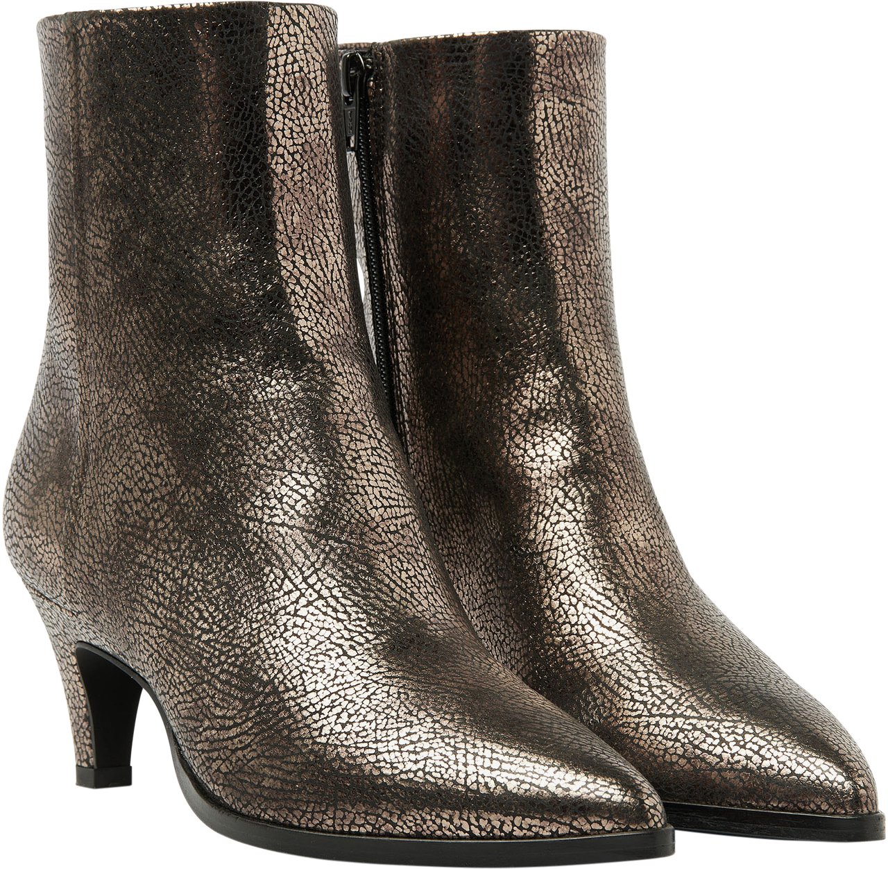 VIA VAI Lina Jackson Enkellaarsjes Metallic