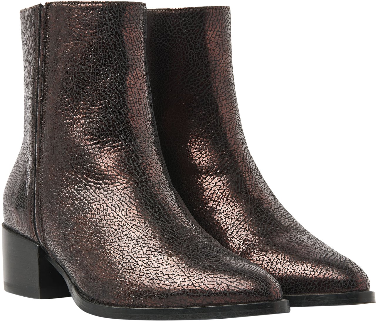 VIA VAI Rose Baker Enkellaarsjes Metallic