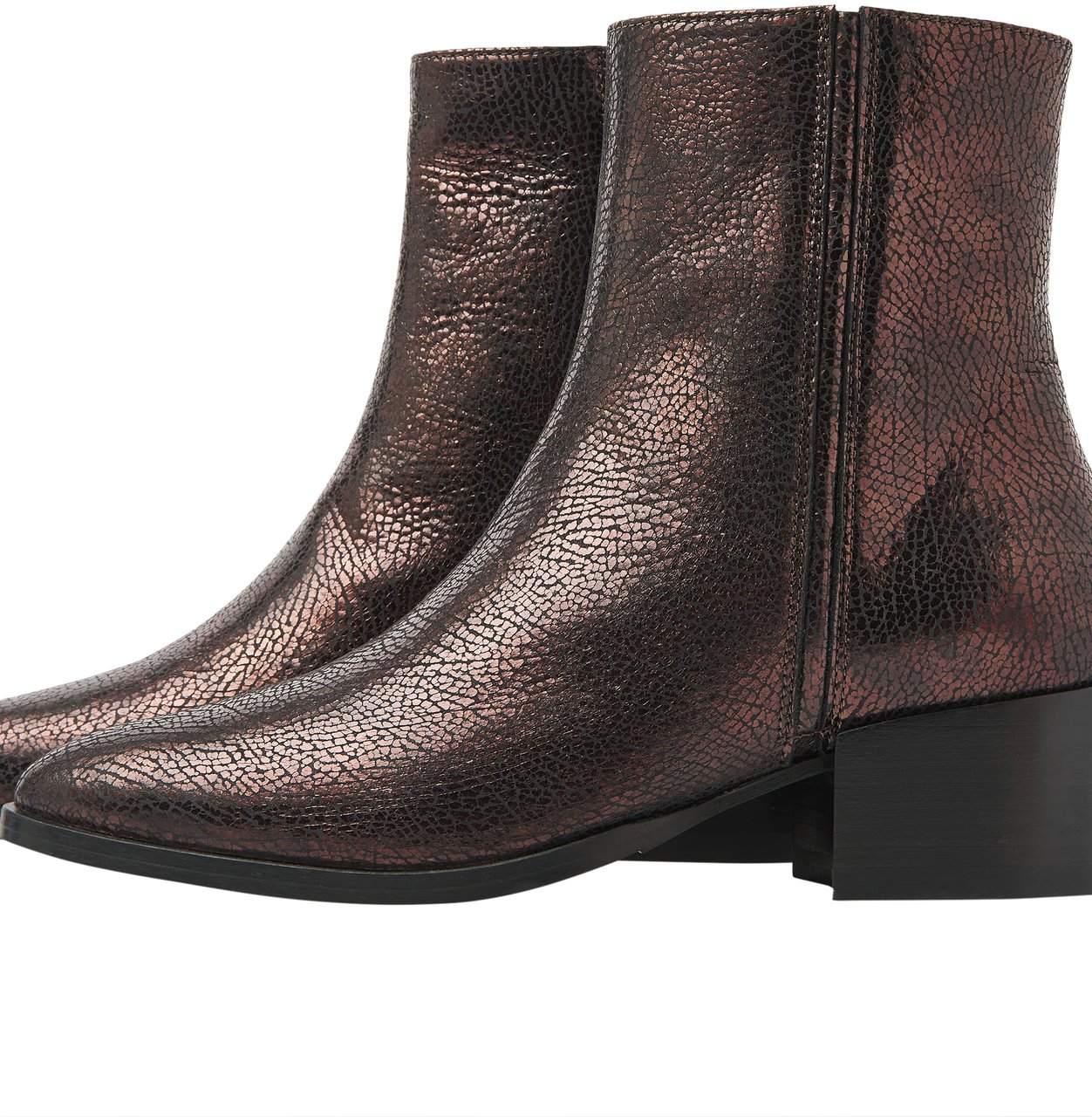 VIA VAI Rose Baker Enkellaarsjes Metallic