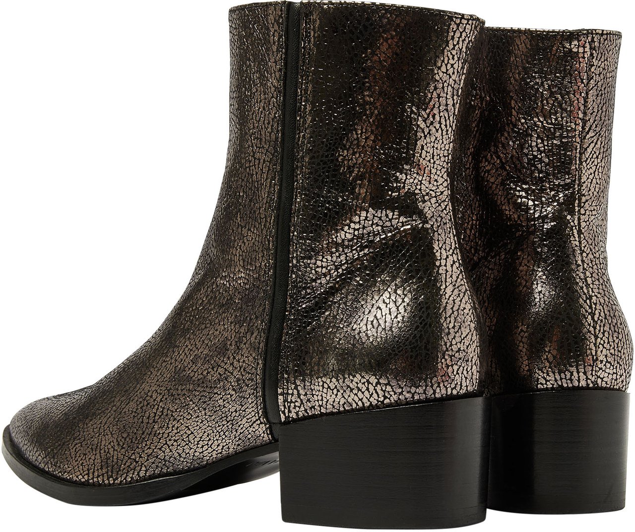 VIA VAI Rose Baker Enkellaarsjes Metallic