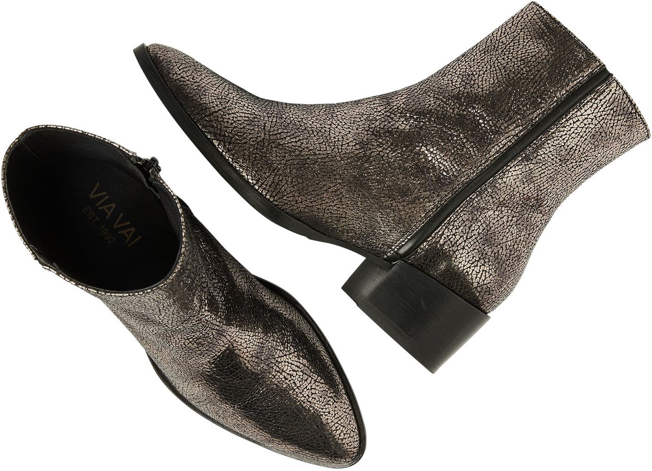 VIA VAI Rose Baker Enkellaarsjes Metallic