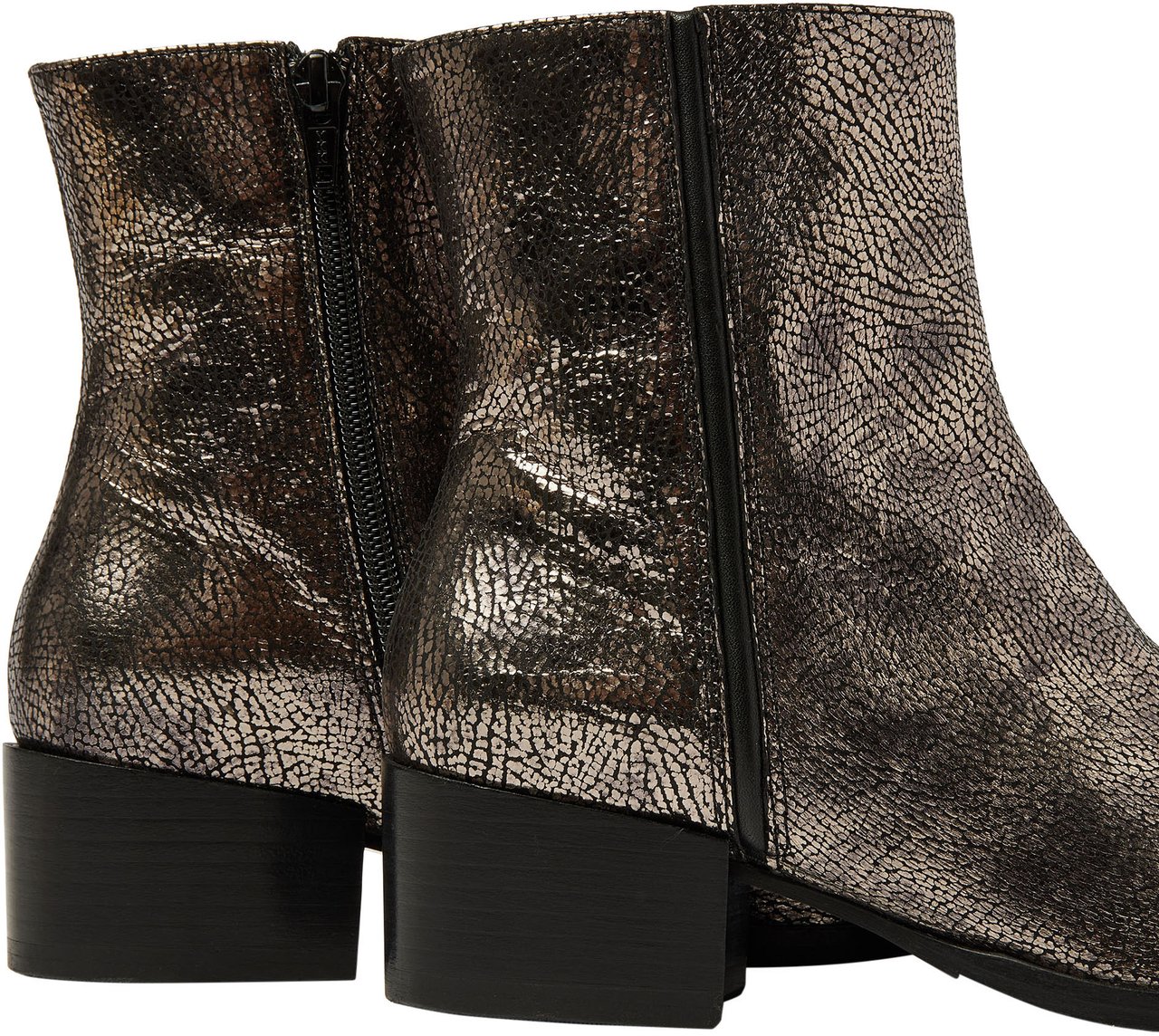 VIA VAI Rose Baker Enkellaarsjes Metallic