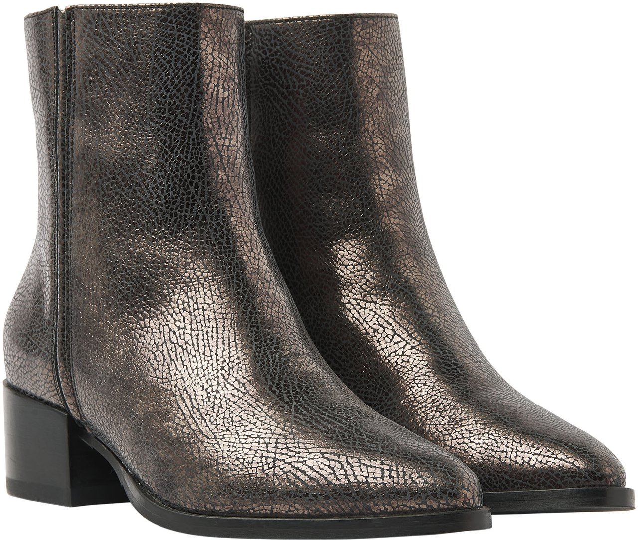 VIA VAI Rose Baker Enkellaarsjes Metallic