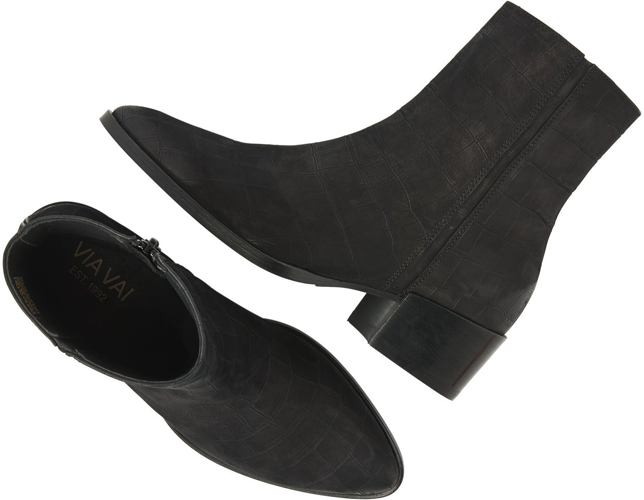 VIA VAI Rose Baker Enkellaarsjes Zwart