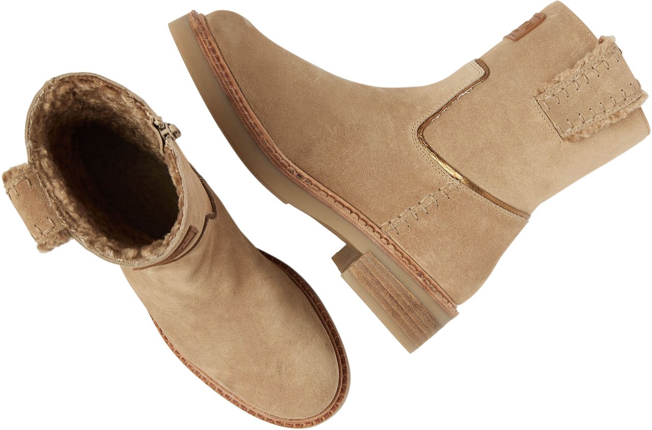 VIA VAI Bellamy Yasmin Enkellaarsjes Beige