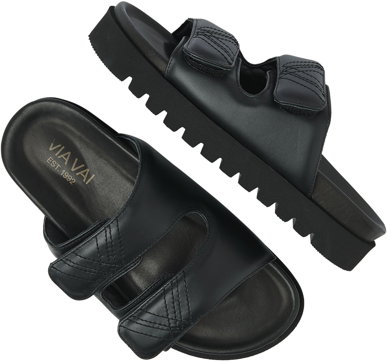 VIA VAI Rae Lidia Slippers Zwart