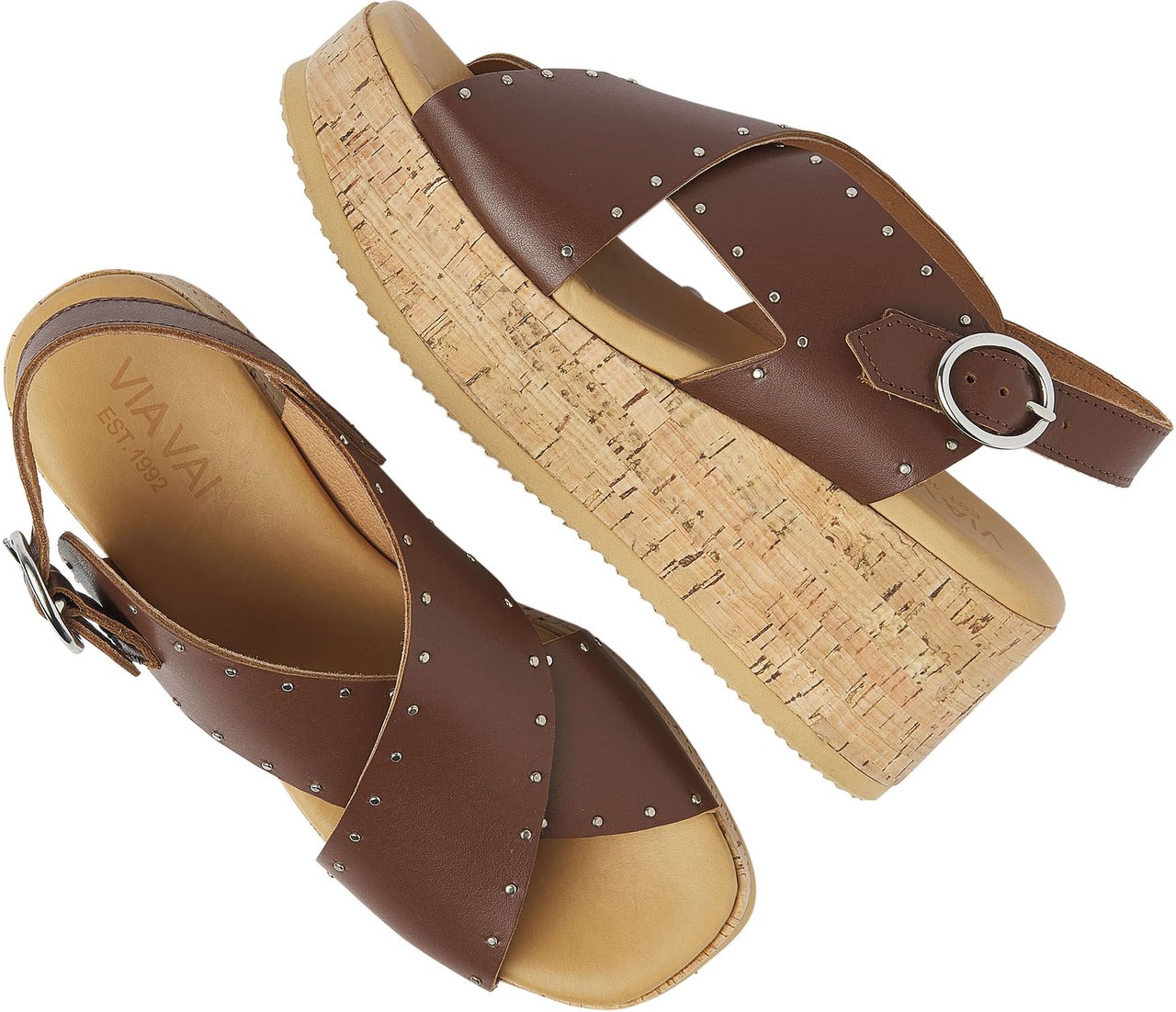 VIA VAI Sissel Elaine Sandalen Bruin