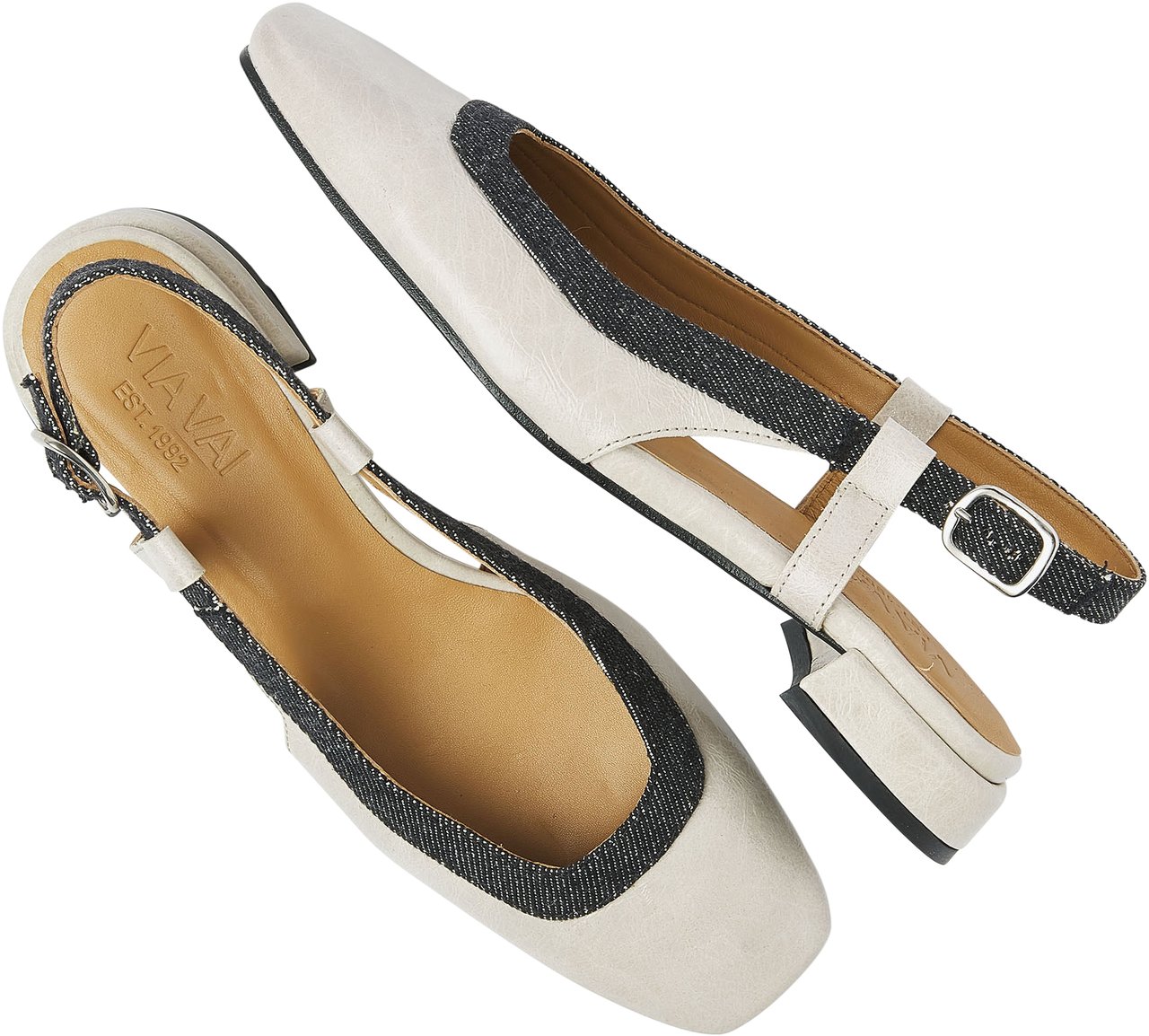 VIA VAI Julie Xena Slingbacks Beige