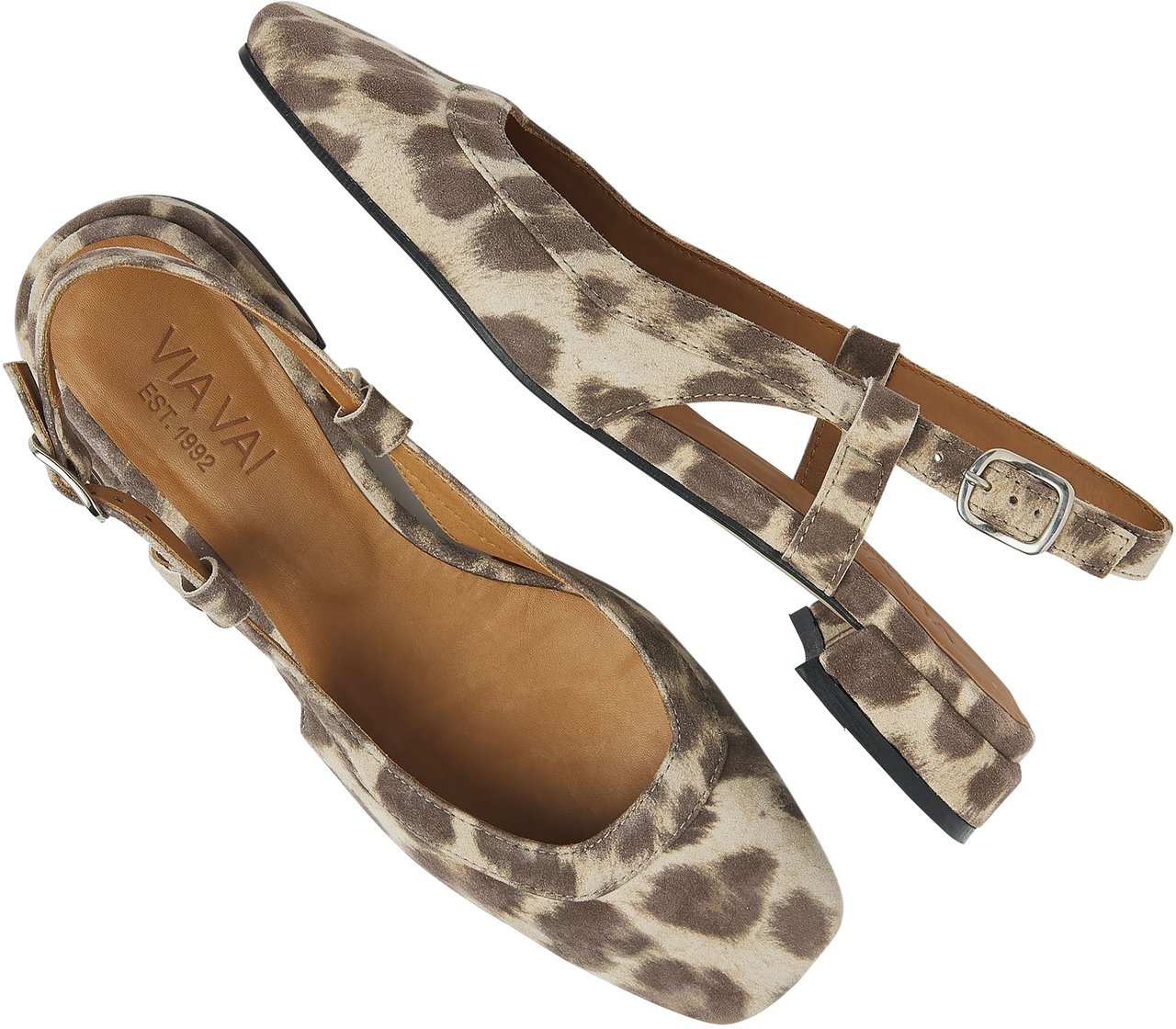 VIA VAI Julie Xena Slingbacks Dierenprint