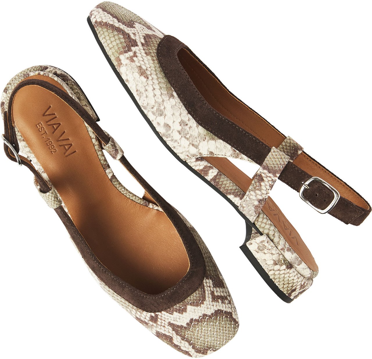 VIA VAI Julie Xena Slingbacks Dierenprint