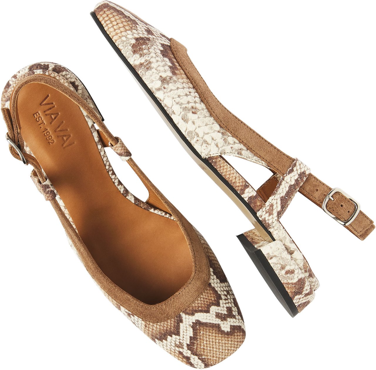 VIA VAI Julie Xena Slingbacks Dierenprint