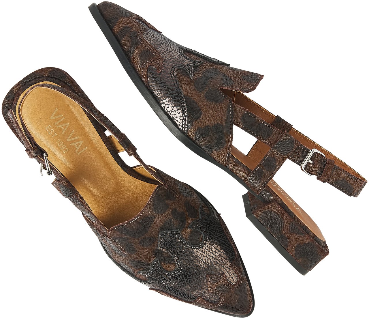 VIA VAI Jazz Vaienna Slingbacks Dierenprint