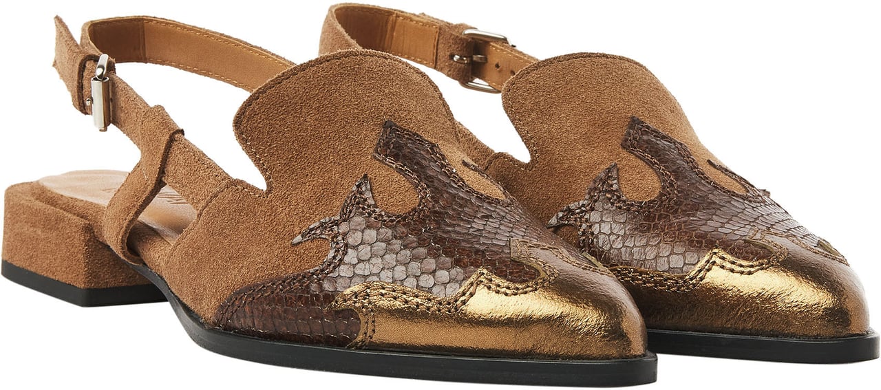 VIA VAI Jazz Vaienna Slingbacks Metallic