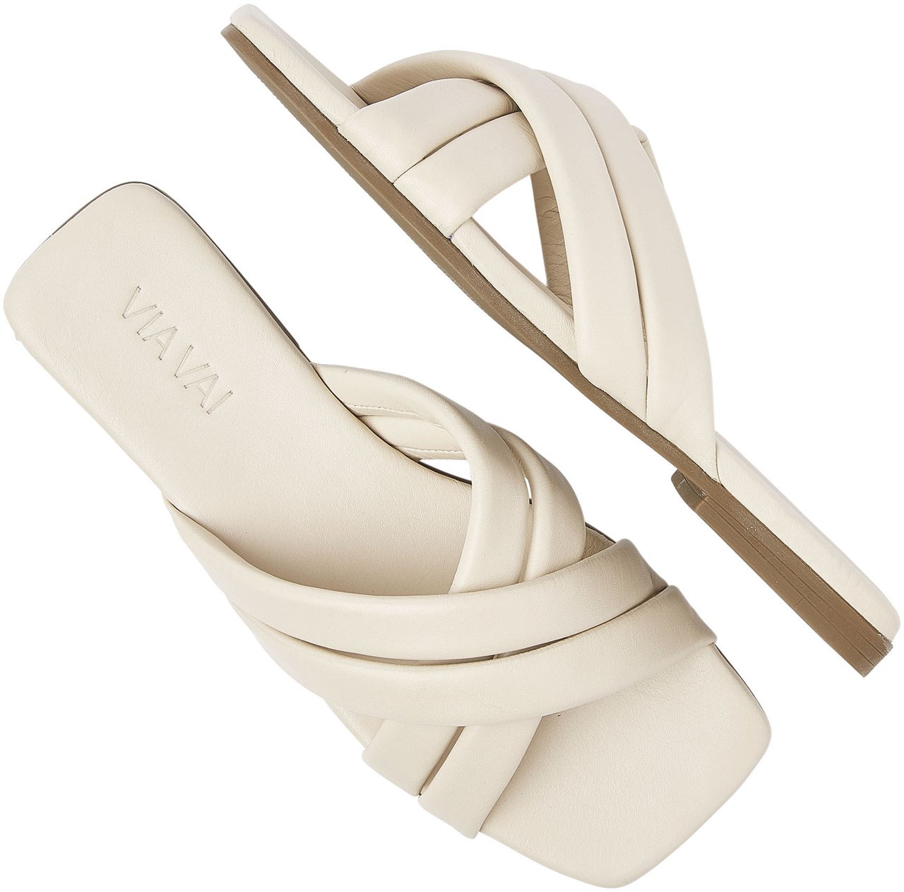 VIA VAI Kiki Lot Slippers Beige