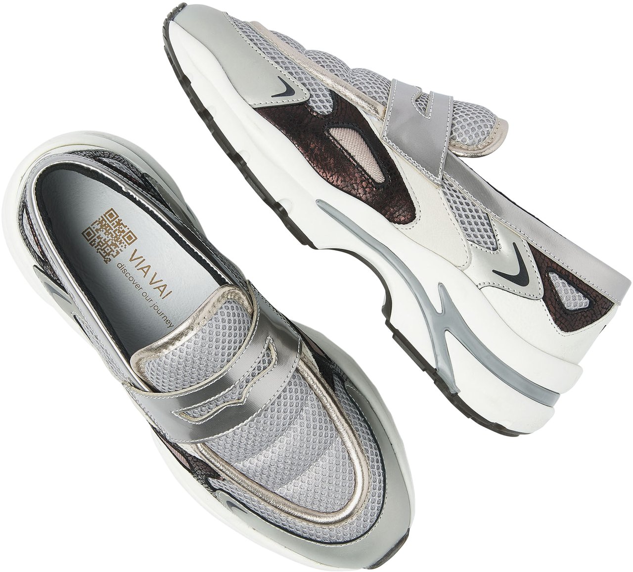 VIA VAI Vesper Lana Loafers Zilver