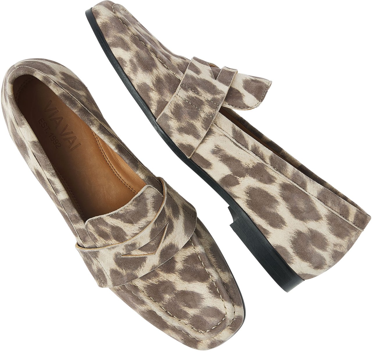 VIA VAI Chiara Sage Loafers Dierenprint
