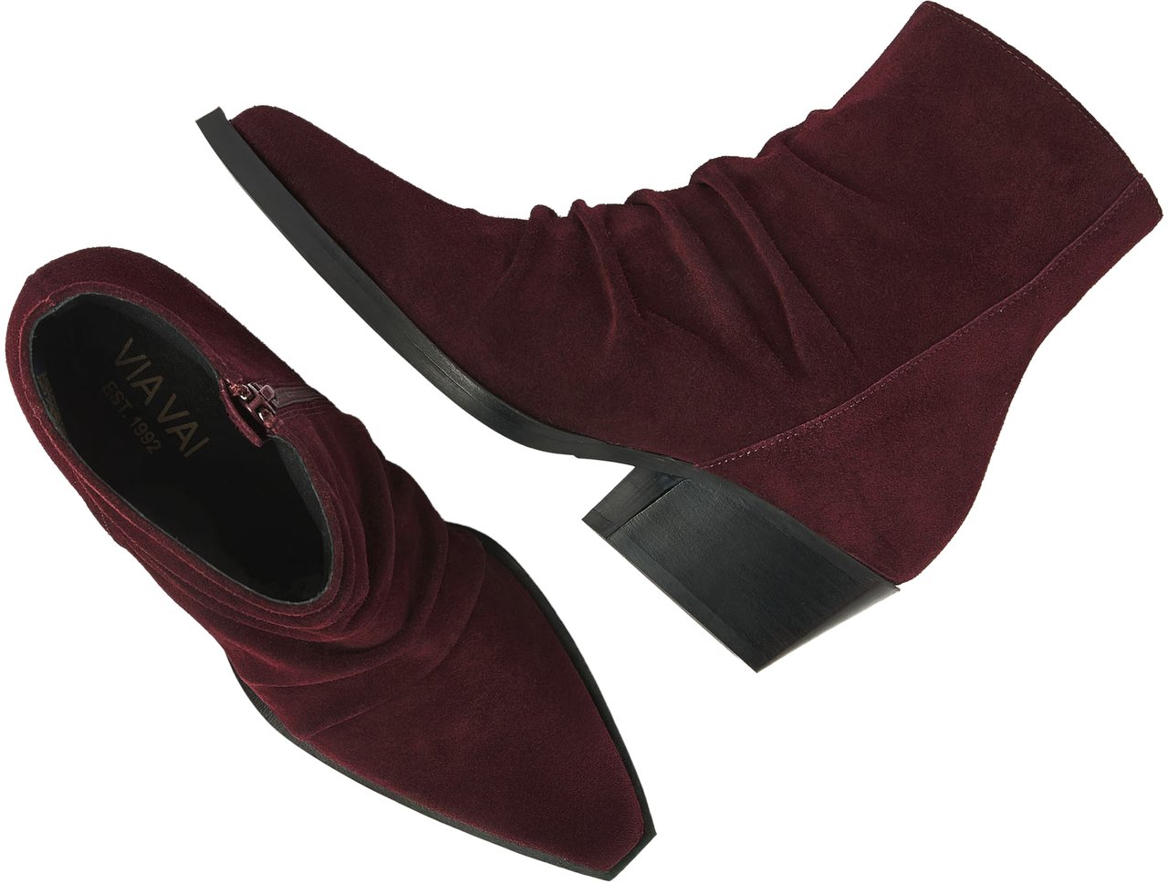 VIA VAI Do Berkley Enkellaarsjes Maroon