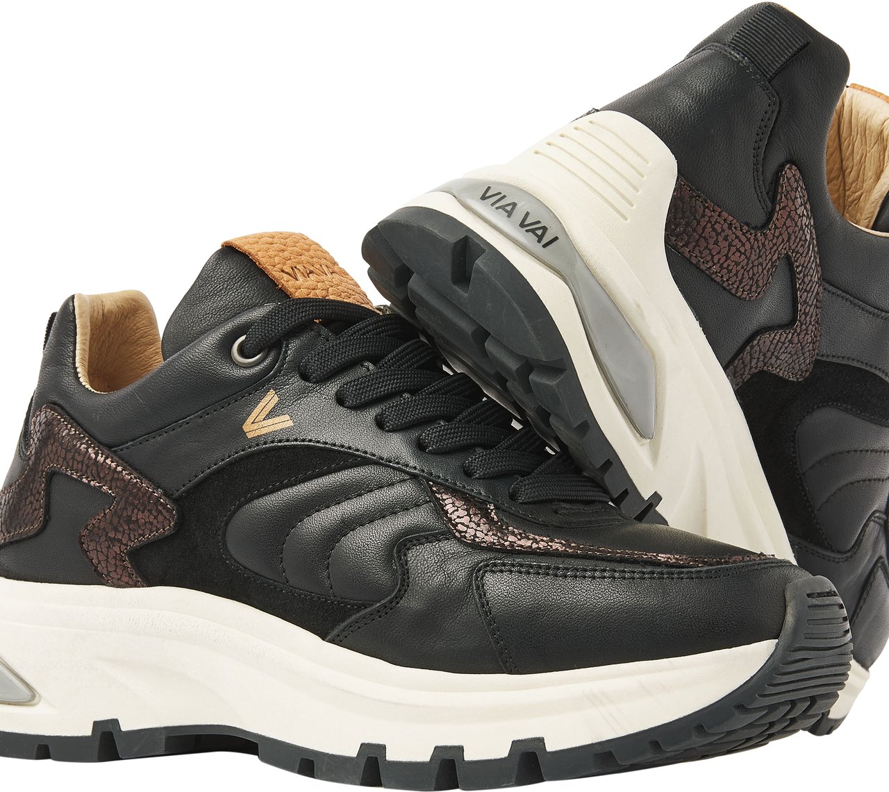 VIA VAI Liz Leighton Sneakers Zwart