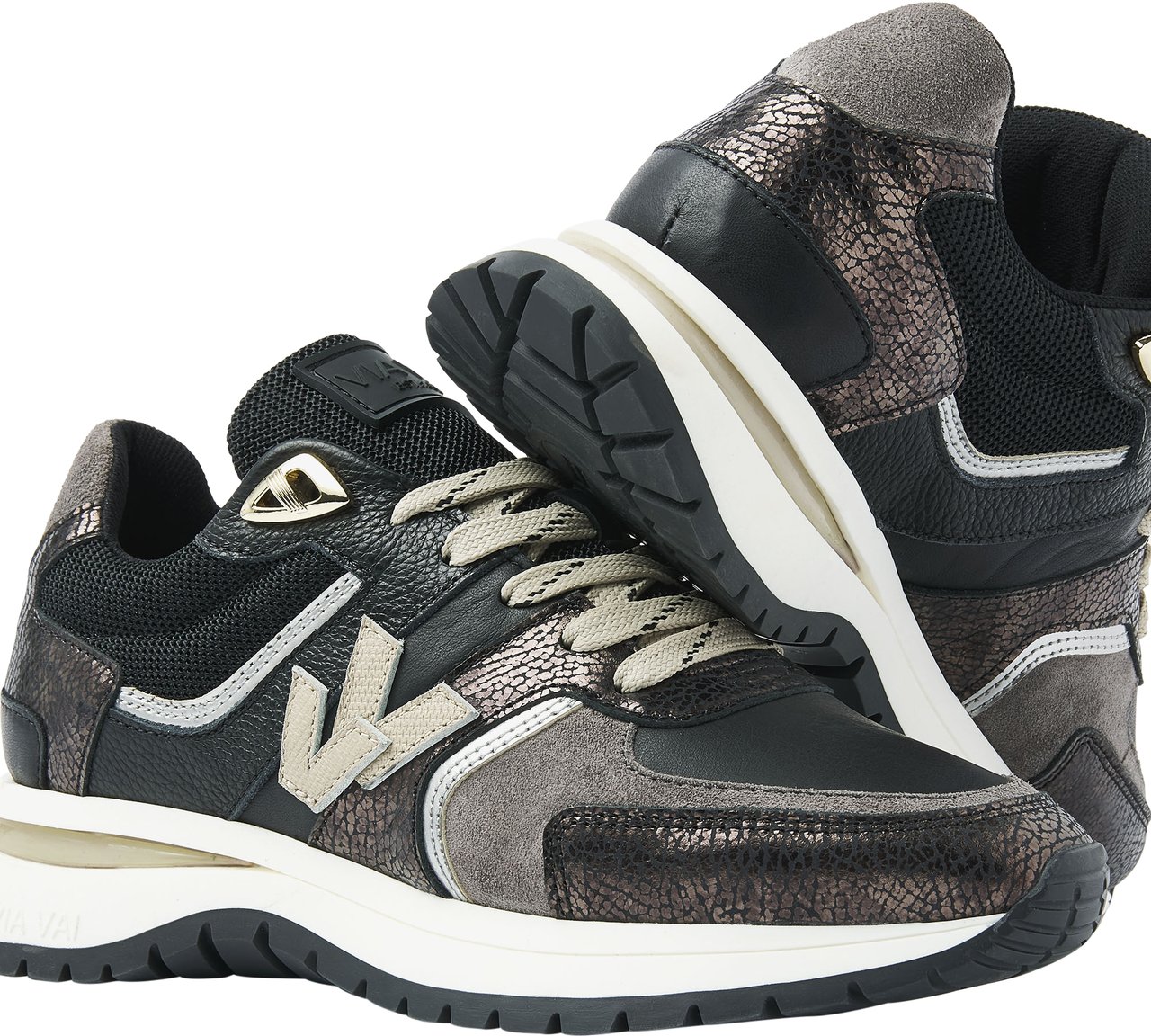 VIA VAI Usher Davina Sneakers Zwart