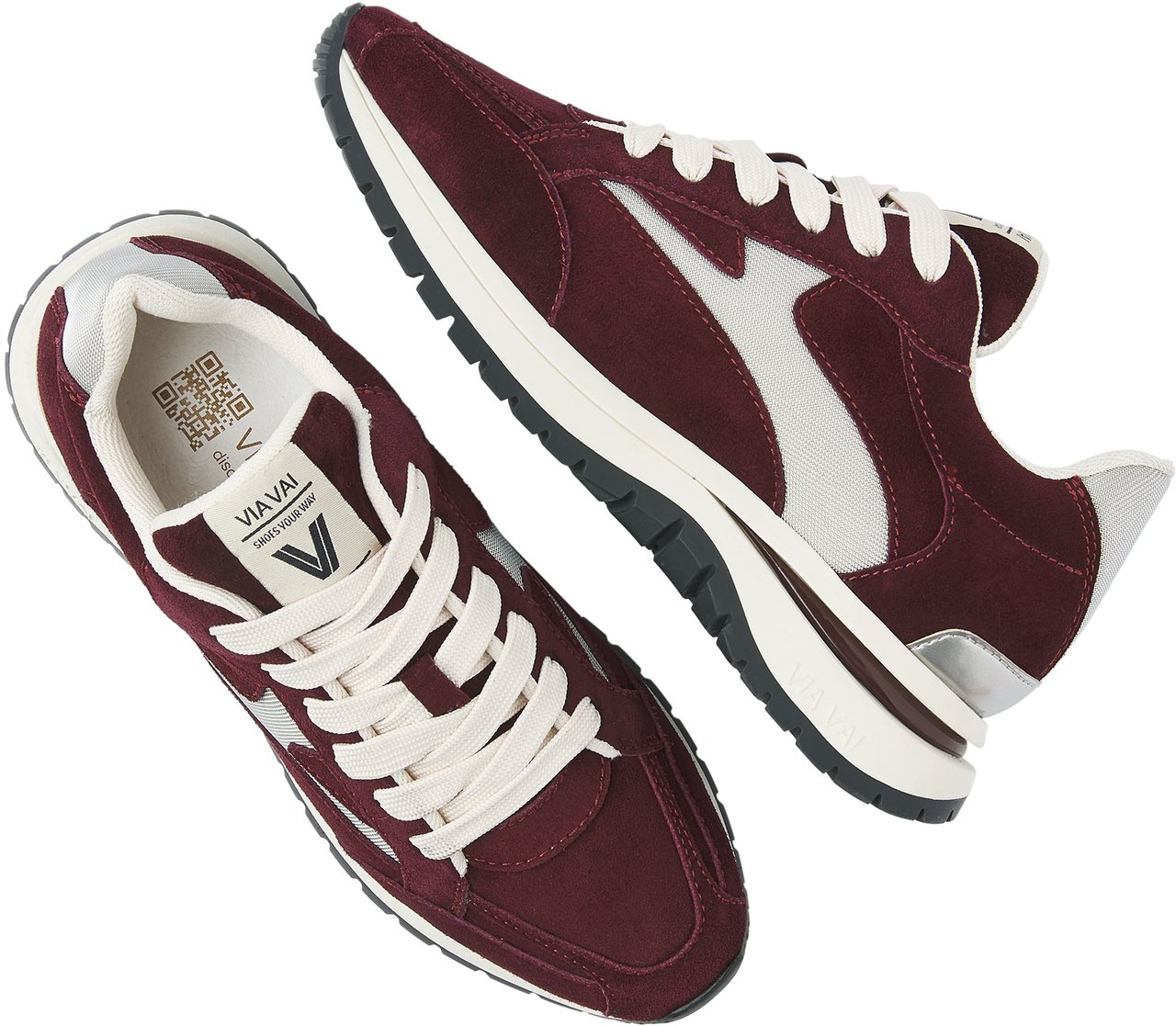 VIA VAI Usher Riggs Sneakers Maroon