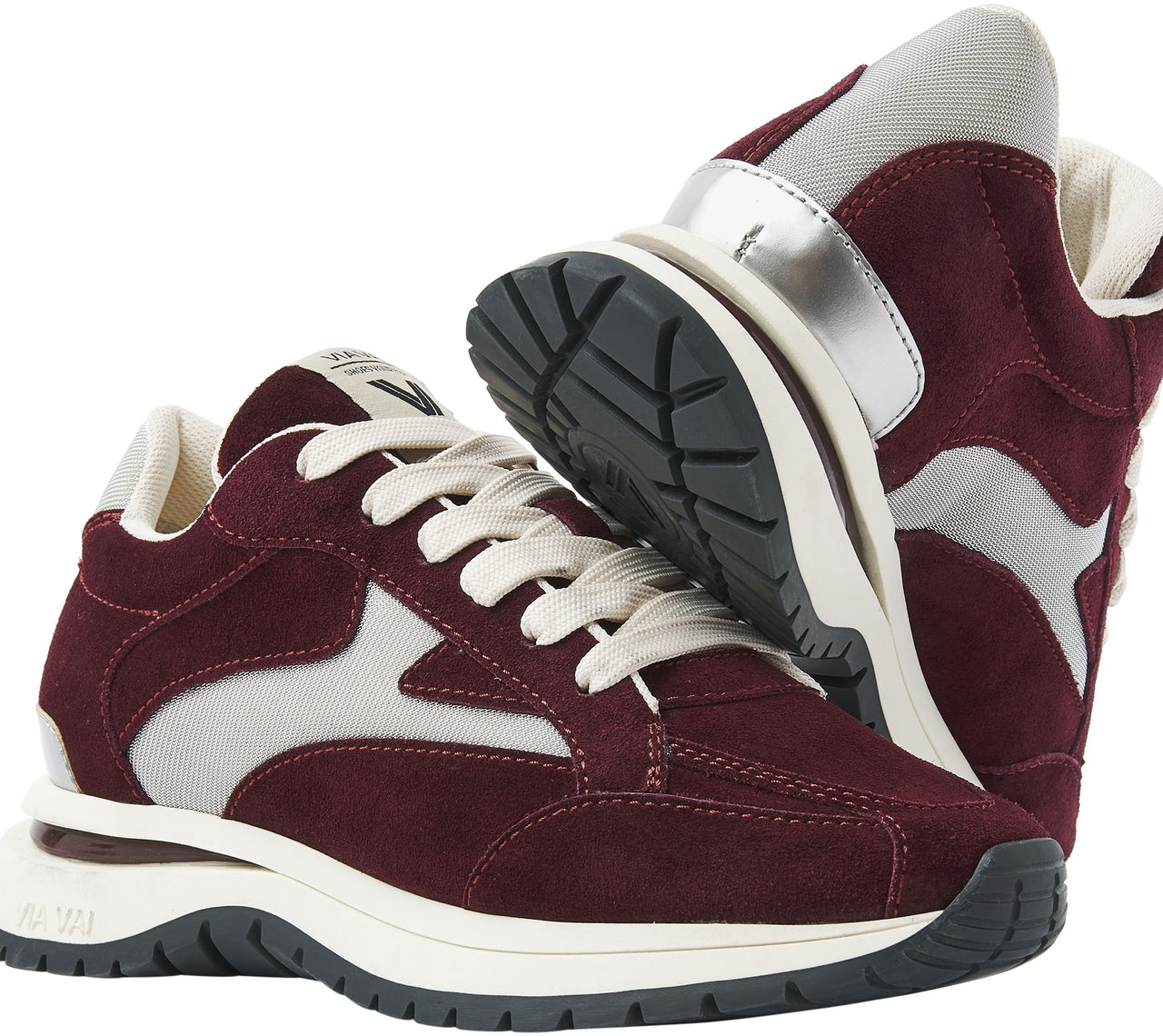 VIA VAI Usher Riggs Sneakers Maroon