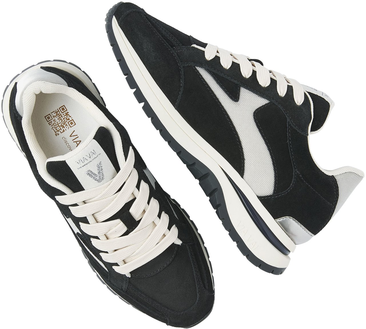 VIA VAI Usher Riggs Sneakers Zwart
