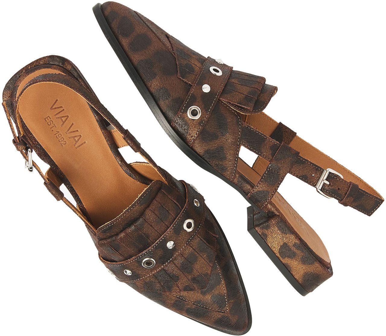 VIA VAI Jazz Tammi Slingbacks Dierenprint