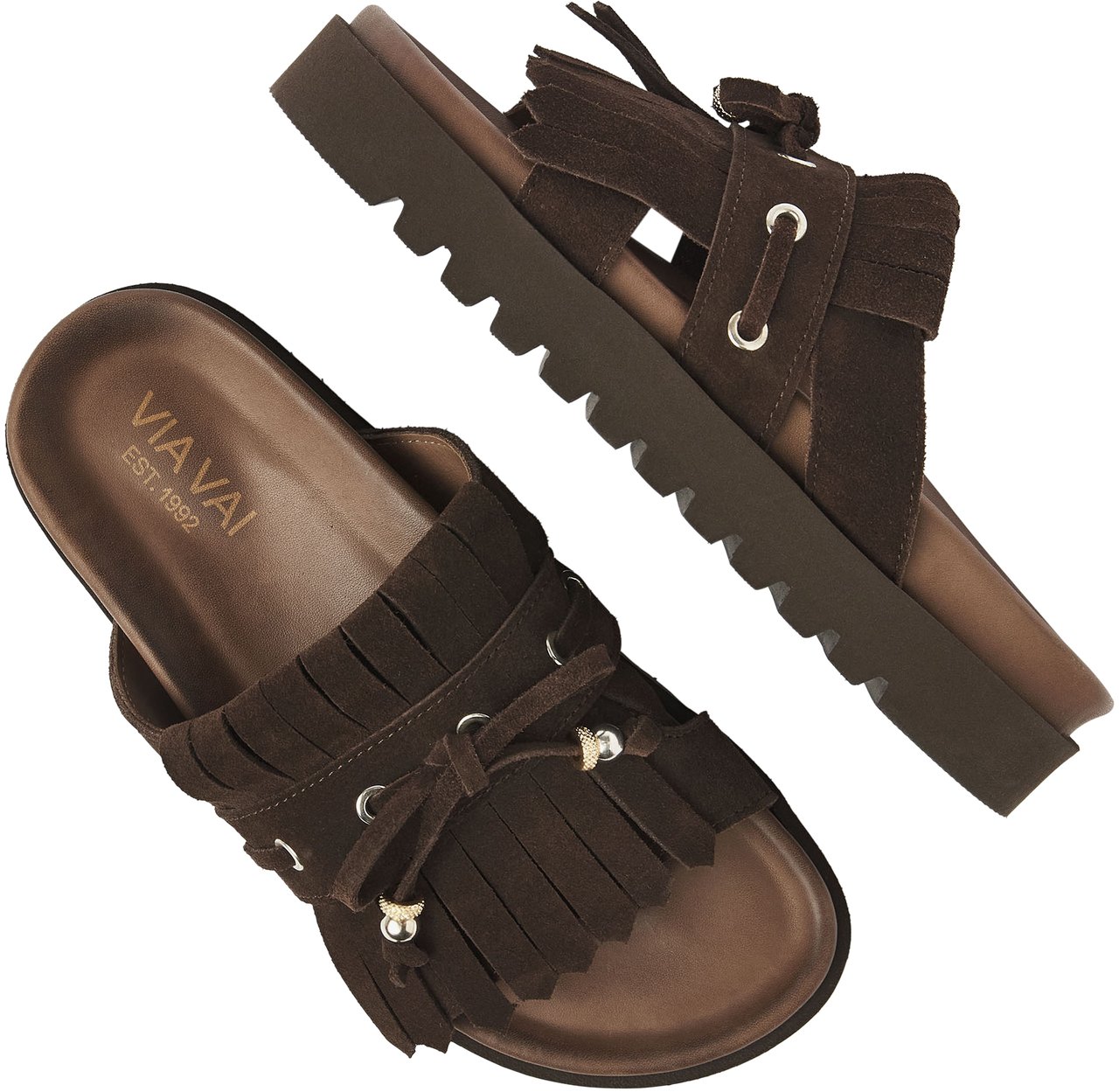 VIA VAI Rae Laila Sandalen Bruin