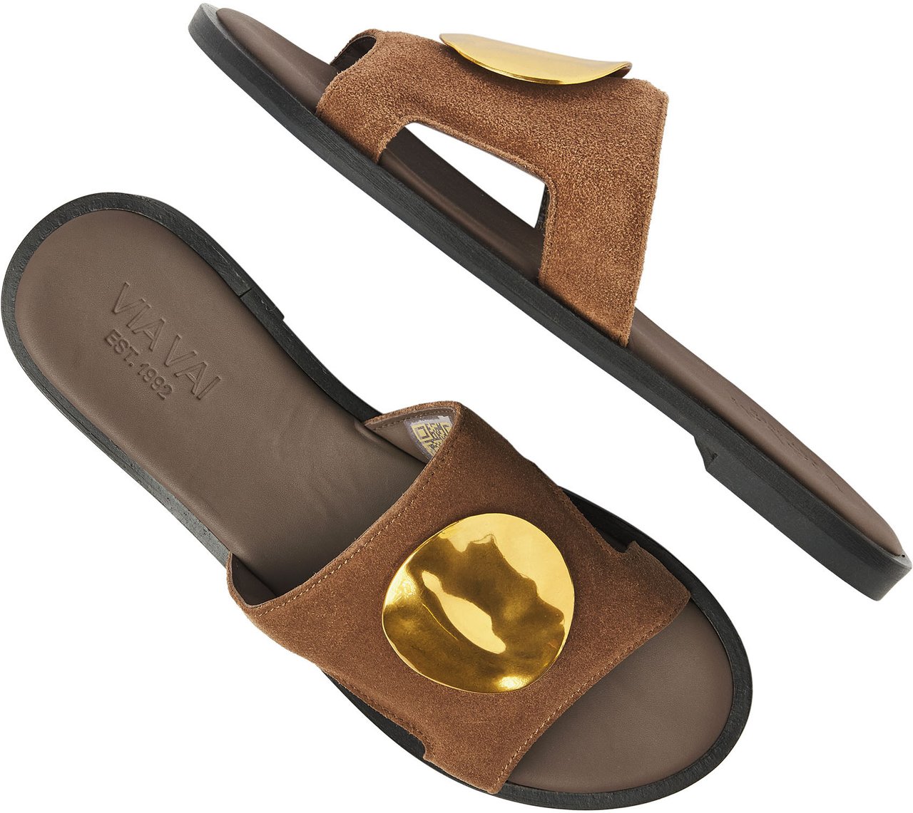 VIA VAI Vita Avi Slippers Bruin