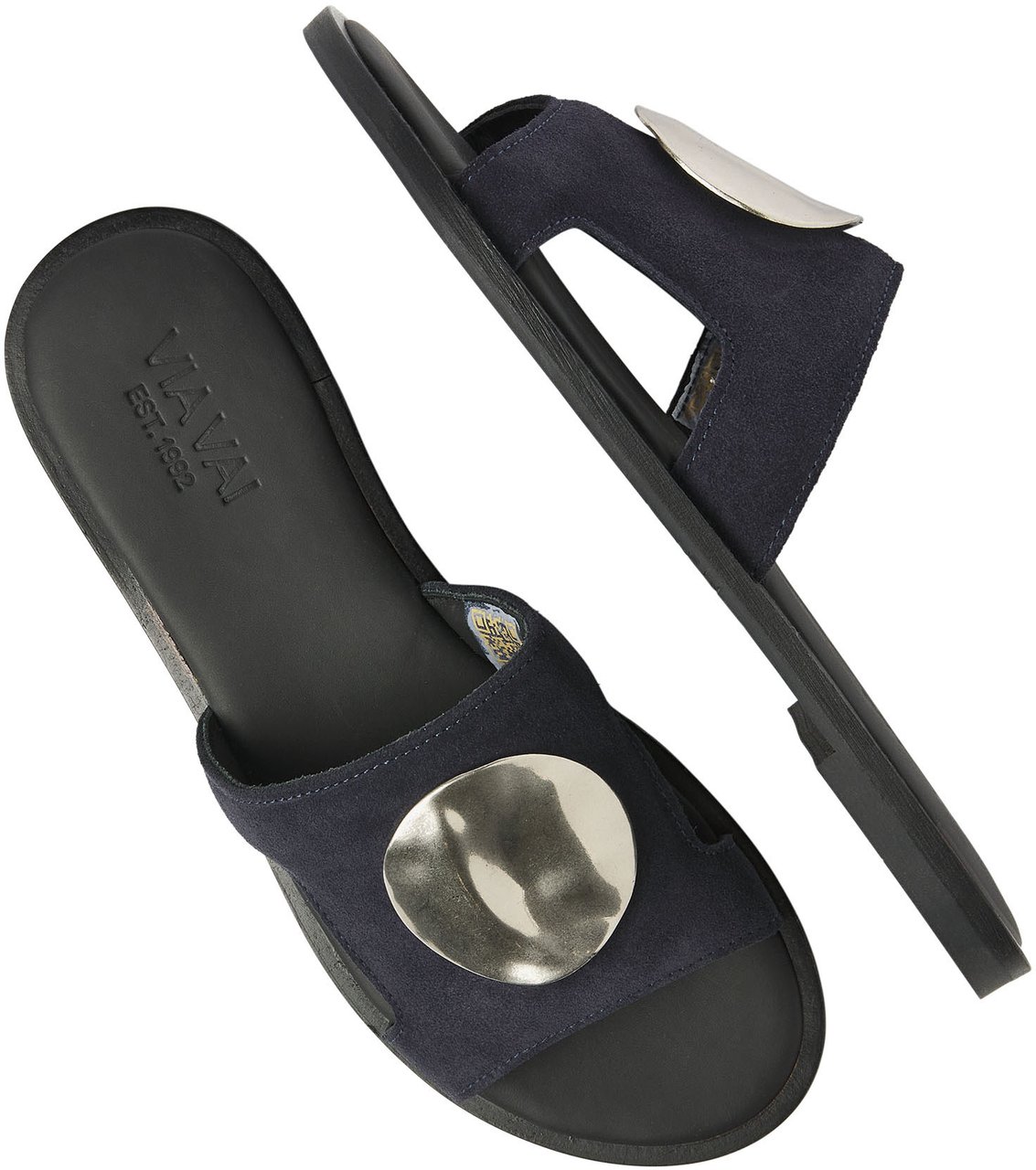 VIA VAI Vita Avi Slippers Navy