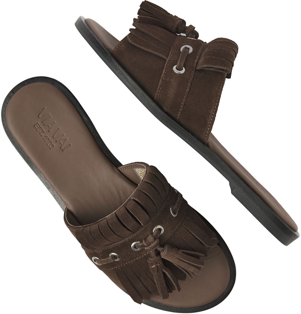 VIA VAI Vita Eva Slippers Bruin