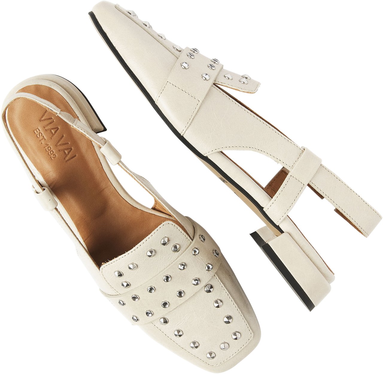 VIA VAI Julie Damian Slingbacks Beige