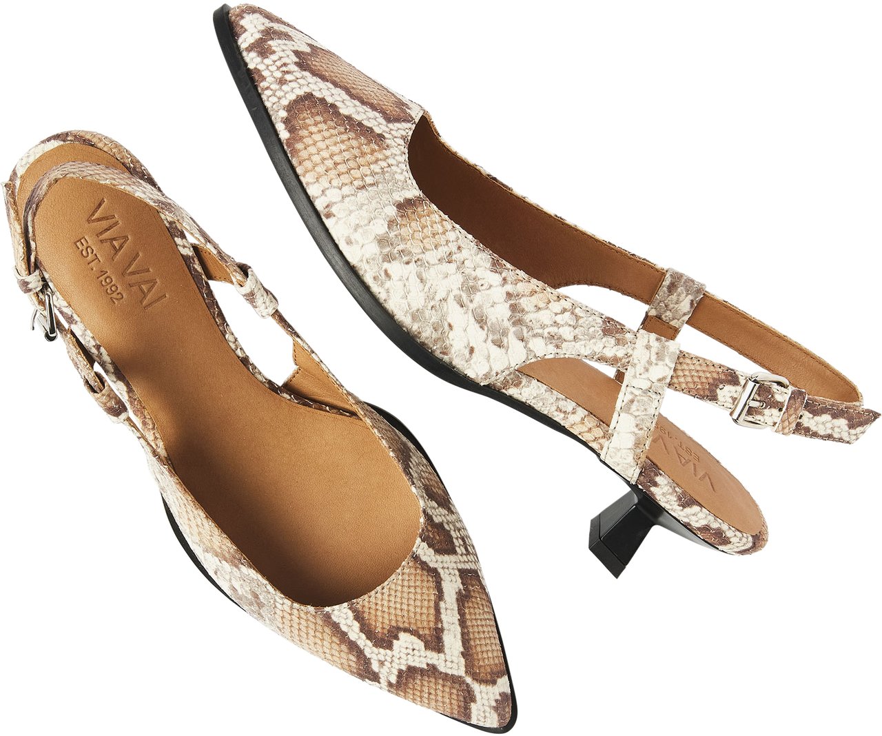 VIA VAI Lea Elina Slingbacks Dierenprint