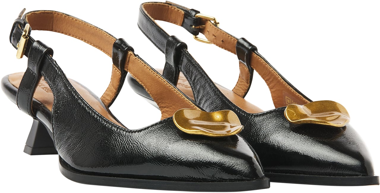 VIA VAI Lea Imani Slingbacks Zwart