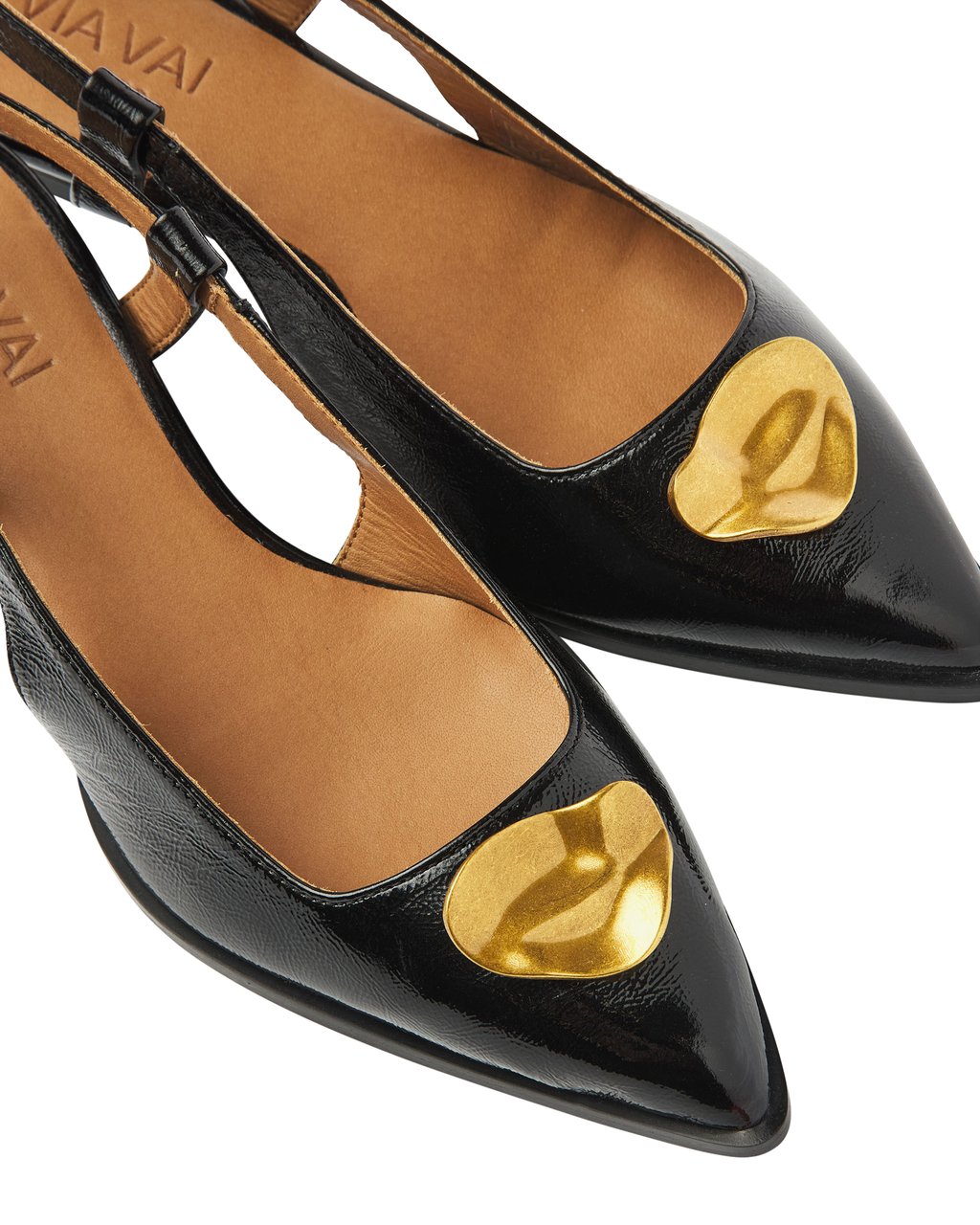 VIA VAI Lea Imani Slingbacks Zwart
